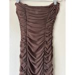 Urban Outfitters  Brown Mia Sheer Ruched Strapless Dress Size XS Photo 6