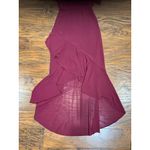 Lulus NEW  Burgundy Maxi Dress S Off Shoulder Asymmetrica Formal Evening Gown Photo 6