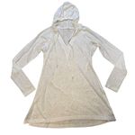 Athleta  White Burnout Swim Cover Up Hooded Tunic, Sz S Photo 8