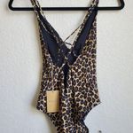 Michael Kors  Leopard One-Piece Swimsuit SIZE 8 Caramel/Black/Brown Chino… Photo 2