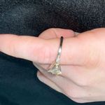 14k White Gold Diamond Pear Engagement Ring Silver Photo 2