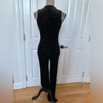 Forever 21 Velvet Pattern Black Jumpsuit Photo 3