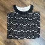 Dress Barn Vintage-Inspired Black Lace Overlay Dress with Beaded Neckline Size 4 Photo 3