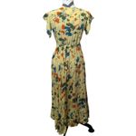 Mom To Be in Floral Maxi Maternity Dress Medium Yellow Blue Orange Nursing Size undefined Photo 4