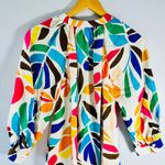 Tabitha Brown Target Botanical Print Puff Sleeve Mini Tunic Floral dress XS Photo 8