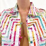 Multicolor Y2K Quilted Button Down Jacket Top Petite PP Life Style Vintage Size undefined Photo 1