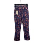 MOTHER The Dazzler Straight Leg Jeans Paisley Print Blue Orange Women's Size 24 Photo 4