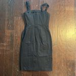Banana Republic Solid Square Neck Dress Black 8 Photo 5