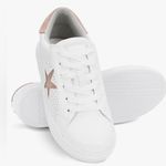 PARTY Women's Fashion Star Sneaker Lace Up Low Top Walking Shoes Size 11 NWOT White Photo 2