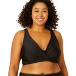 Time & Tru Nwt Women's swimsuit 1X Top Plunge Rich Black bottom’s XL floral Photo 1