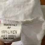 Rosmarine White Linen Tunic Top Made in Italy Size M Photo 3