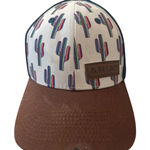 Ariat  SnapBack Cap Brown Blue  Cactus Print Adjustable Casual Trucker Hat Womens Photo 0