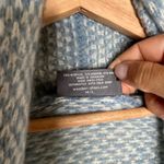 Wooden Ships  Women's Blue White Mohair Blend Waterfall Cardigan Sweater M/L Photo 3