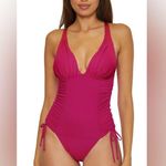 SOLUNA Shirred Delight One Piece Swimsuit, Pink Photo 3