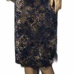 Vintage 1980s Von Mozart Velveteen Paisley Fern Print Pencil Skirt M Size M Photo 0