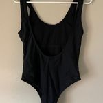 SheIn Black Spaghetti Strap Bodysuit Low Back Star Sparkle Glitter Party Festival Photo 2