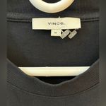 Vince Short Sleeve Cinched Tie Waist T-Shirt Dress Sz Medium Black Knee Length Photo 1