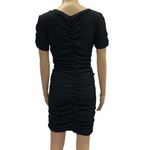 Aooksmery Black V Neck Cami Ruched Short Sleeve Formfit Mini Dress Womens Small Photo 6
