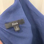 FORA Royal Navy Blue Belted Tie V Neck Romper Women’s Size S Photo 4