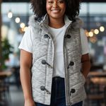 Maurice's Hooded Toggle Puffer Vest Size XL Photo 0