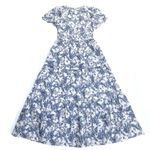 Anthropologie NWT Somerset Maxi in Ivory Blue Floral Tiered Cotton Dress L Photo 3