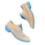 Cole Hann Beige Loafers with Blue Soles sz 8 preppy office casual Tan Photo 0