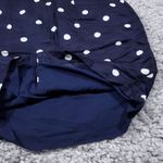 Banana Republic Polka Dot Pencil Skirt Size 6P Petite Navy Blue Linen Blend Photo 2