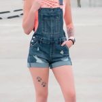 KanCan USA KanCan | Denim Overall Distressed Shorts Size Small Photo 10