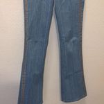 Sherry Goity western light denim embroidered bell bottom flare jeans Blue Size undefined Photo 2