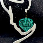 Handmade The Heartline Arc Teal Earrings Photo 1