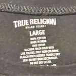 True Religion  Size Large Womens Logo Horse Shoe Black Tee Crewneck T-shirt Photo 2