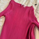 ASTR Pink Ribbed Midi Dress Photo 5
