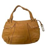 B. Makowsky Tan East West Sadie Pocket Shopper Caramel Leather Shoulder Bag NWT Tan Size XL Photo 5