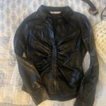 ZARA  Women's Black Leather long sleeve top Photo 0