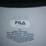 FILA  Performance Sport M Short Sleeved V-Neck Athletic White Fitted Top Photo 7