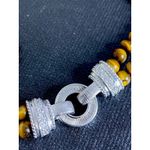 Judith Ripka QVC  Sterling Silver 925 Tiger's Eye Beaded 2 Strand Necklace 18" Photo 4