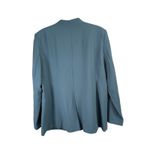 Ann Taylor  The Long Cutaway Blazer Fluid Crepe Blue Career Office Womens 16 Photo 7