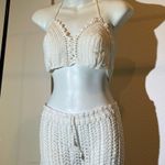 Crochet White Cotton Handmade Summer Outfit Size XS Photo 0