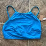 SKIMS  Signature Swim High Neck Top Turquoise Size Medium Photo 3
