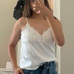 Abercrombie & Fitch navy blue striped tank top Photo 0