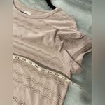 Old Navy  Pink Mauve Textured Wave Stripe Short Sleeve Everywear Tee Shirt Size L Photo 8
