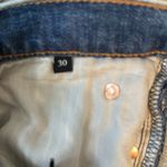 7 For All Mankind NWT HIGH WAIST SLIM KICK WITH LONG SIDE HEM AND DESTROY, Sz 30 Photo 9