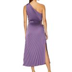 Delfi Pleated Solie Dress in Purple, Size L Purple Size L Photo 2