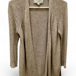 Brochu Walker  Linen Blend Open
Cardigan Sweater Size S Tan Oatmeal
3/4 Sleeves Photo 0