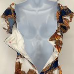 L'atiste by Amy Y2K Baroque Maxi Dress Sz S Chain Print Boho Puff Sleeve Resort White Photo 8