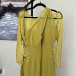 House Of CB  XL D-DD 'Zahra' Chartreuse Plunge Maxi Dress mustard yellow‎ NWOT Photo 7