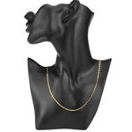 Boutique NEW Unisex 18k Yellow Gold Filled Flat Mariner‎ Chain Necklace, 20” Photo 5