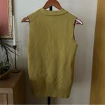 Lafayette 148 New York Zip Knit Sleeveless Tank Top Blouse Green Collar Size S Photo 2