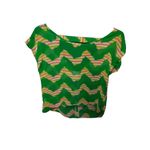 Neblina By Urban Episode Sheer Blouse Medium Green Photo 2