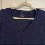 J.Crew NWOT  Size M Navy Blue Vintage Cotton Short Sleeve V Neck Tee Shirt Photo 1